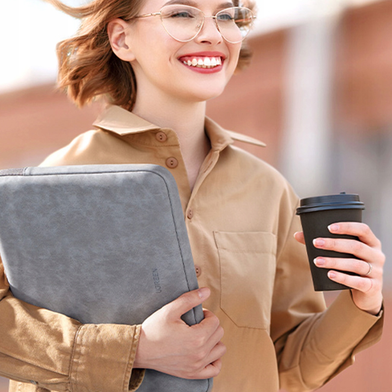 UGREEN SZARY POKROWIEC TORBA NA LAPTOPA 13 - 13.9 CALI 13-13.9" Kolor szary