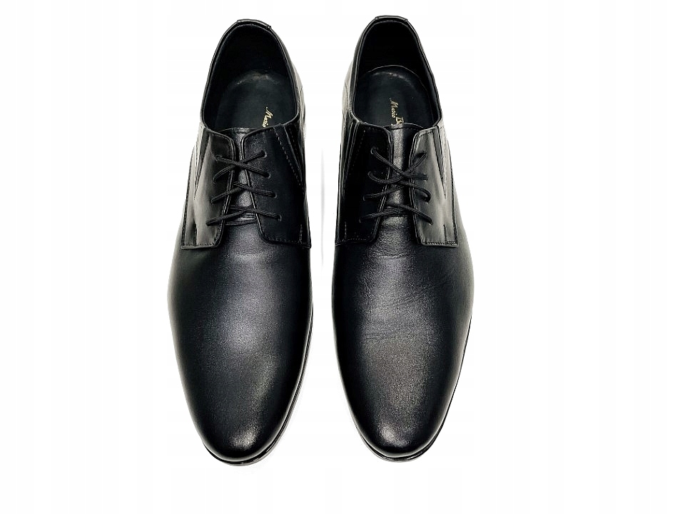 Černé Oxfordské Polobotky Polské Kožené Společenské Boty K Obleku 39