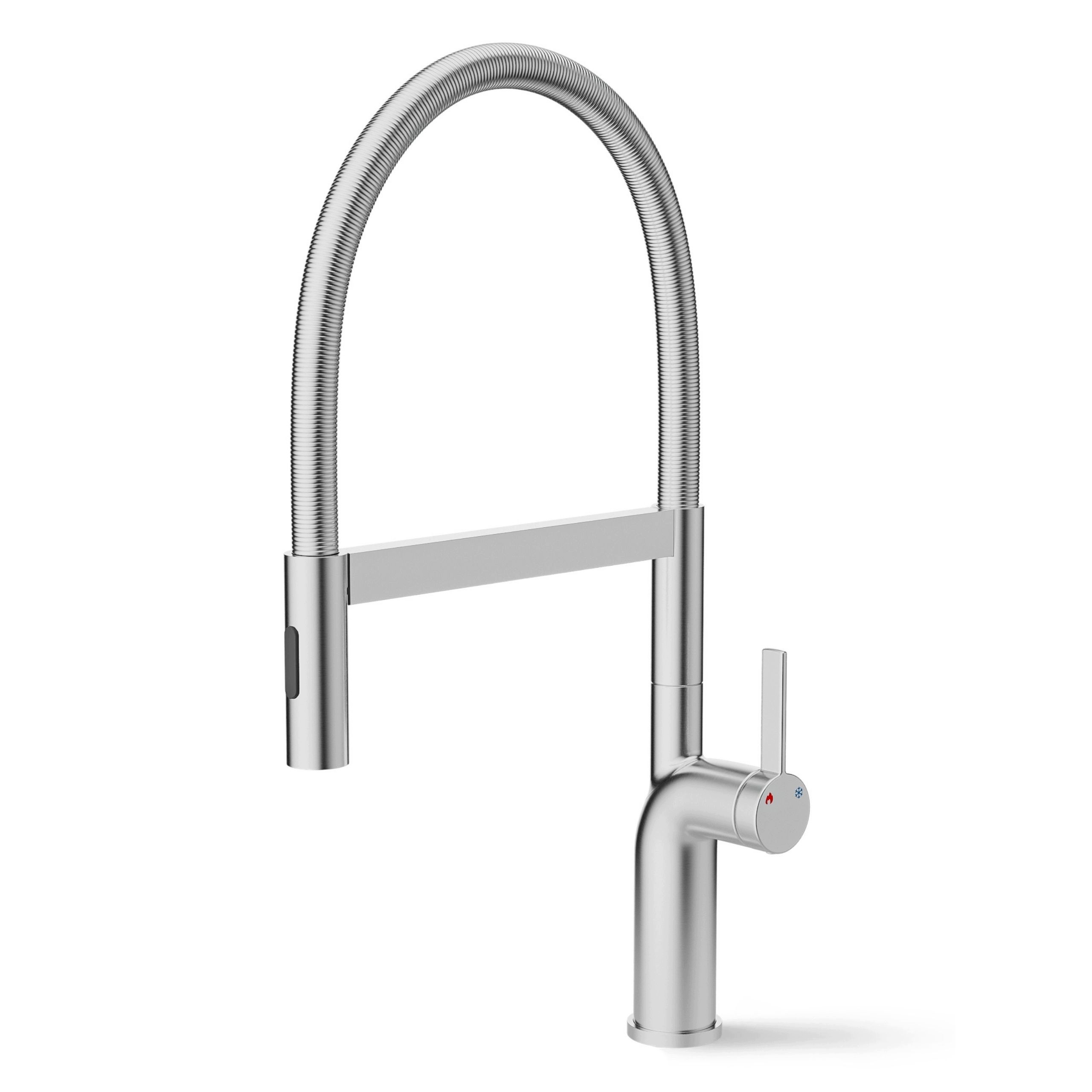 Brúsená Kuchynská Batéria Inox S Výsuvným Výtokom, Výška 535 MM