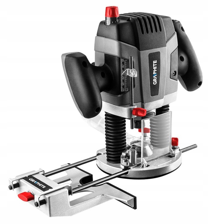 FREZARKA GÓRNOWRZECIONOWA 1300W, UCHWYT NARZĘDZIOWY 6/12MM GRAPHITE Waga produktu z opakowaniem jednostkowym 5.2 kg