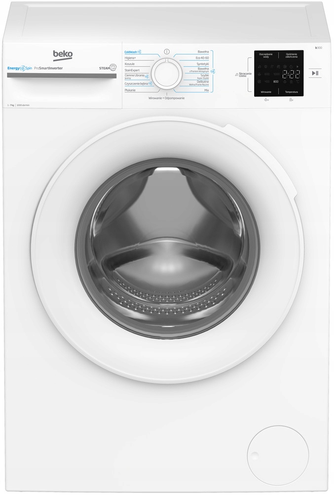Pralka Beko BM3WFSU37015WW 7kg EnergySpin SteamCure Slim