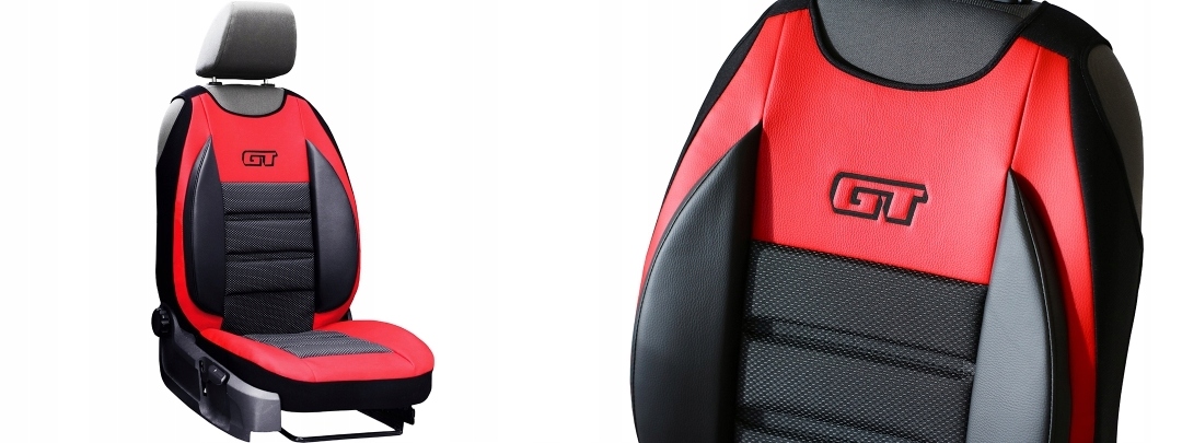 SKÓRZANE POKROWCE NA FOTELE SAMOCHODOWE KOSZULKA Model GT
