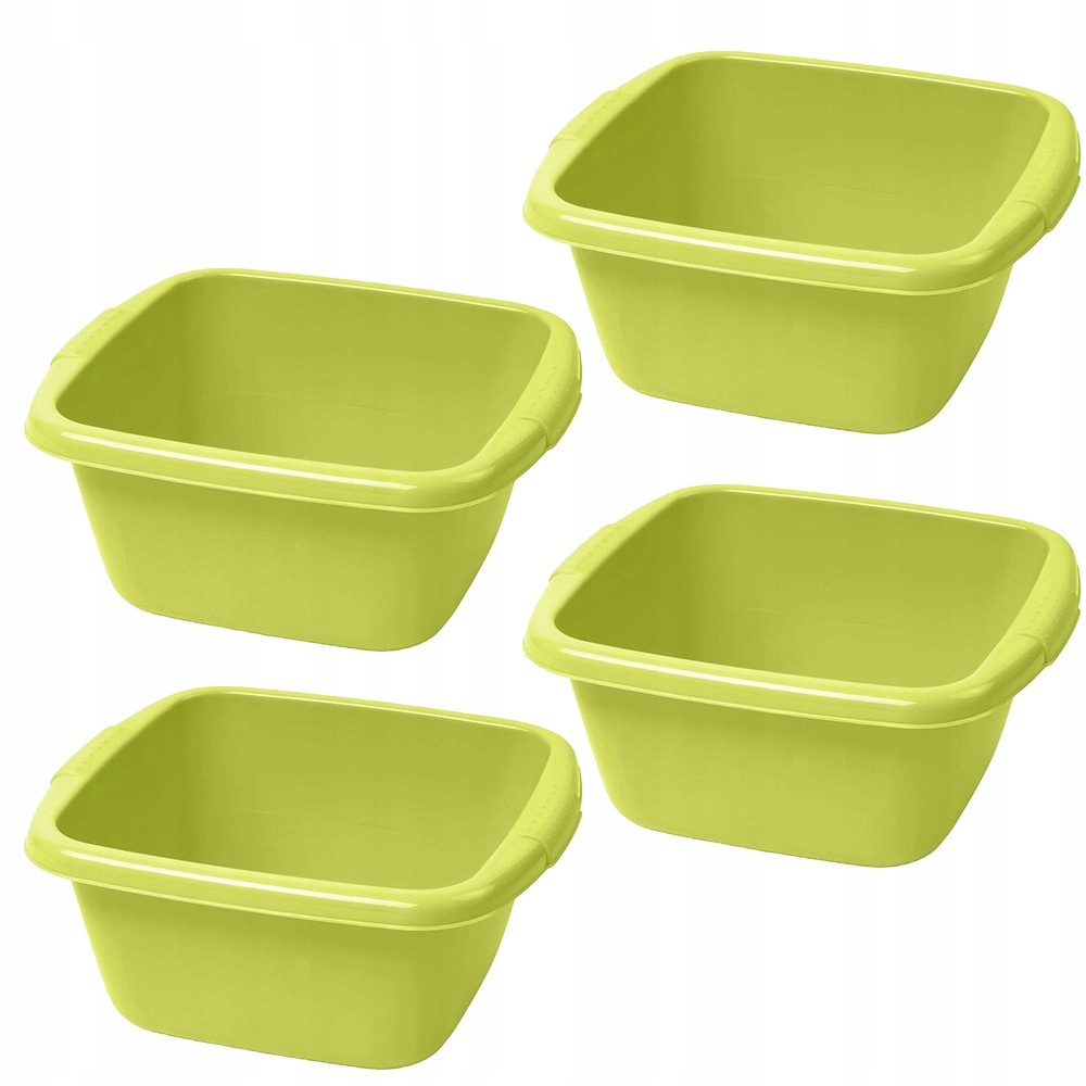 4 sztuki Plastikowa Miska Uniwersalna Kwadratowa do Kuchni