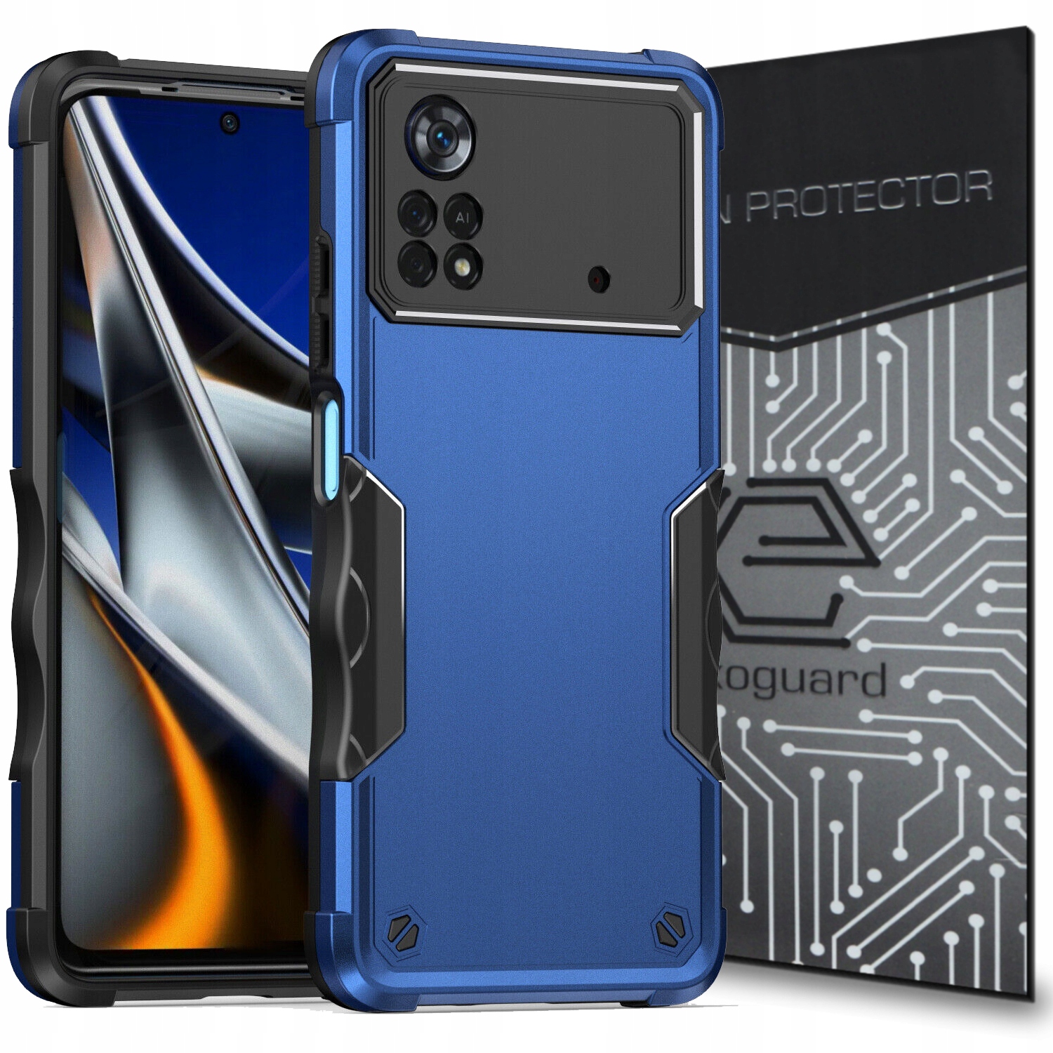 

Case Etui Pancerne+szkło do Xiaomi Poco M4 Pro