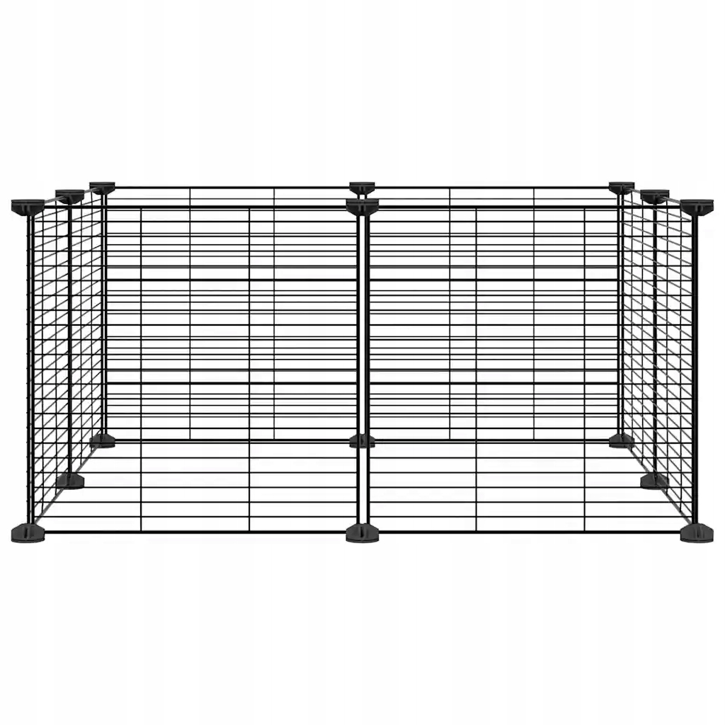 Levně vidaXL Klec pro zvířata, 8 panelů, černá, 35x35 cm, ocelová