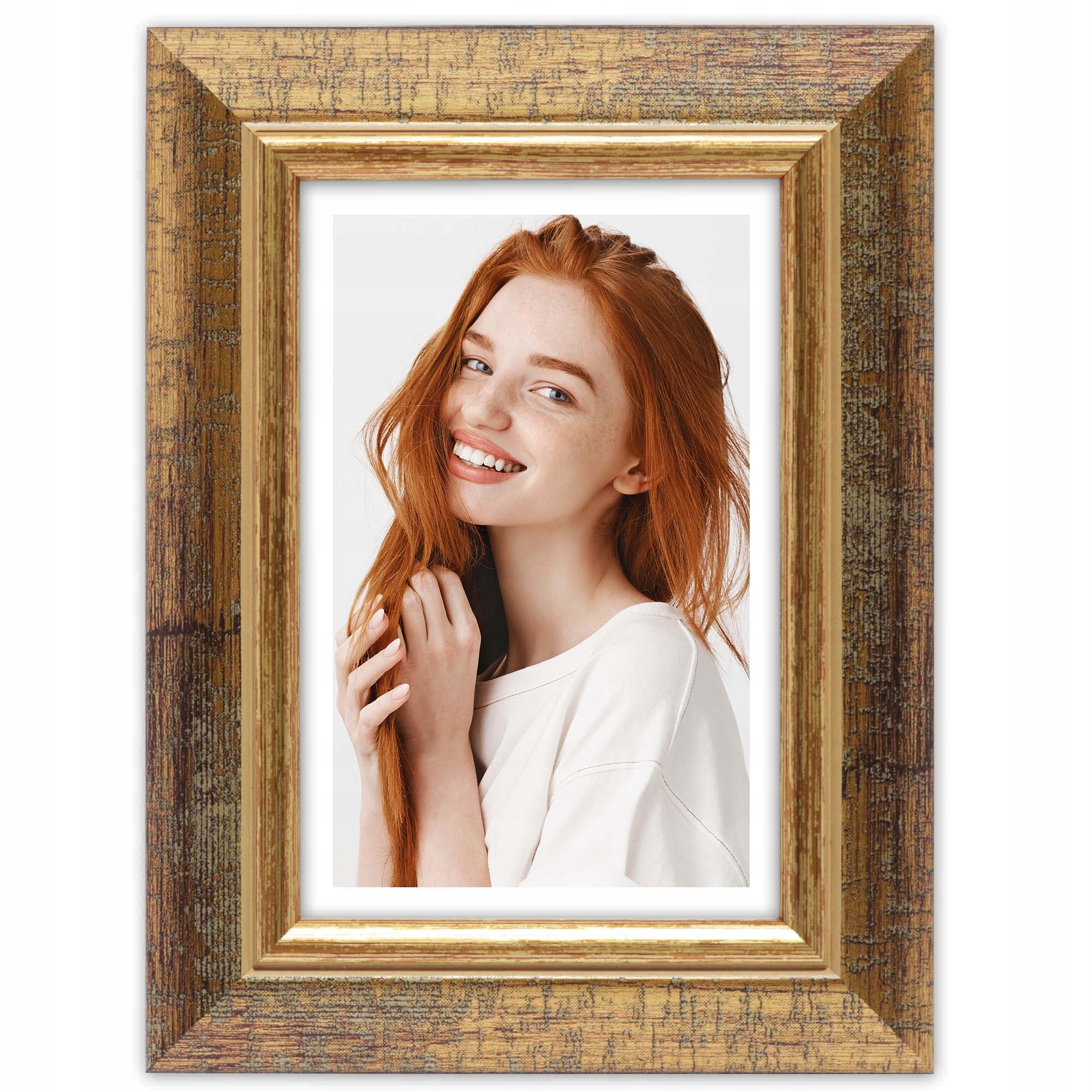 

Ramka drewniana na zdjęcia Antyczne Złoto 21x30 cm