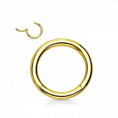 Kolczyk kółko clicker - złoty septum daith 1,2/10