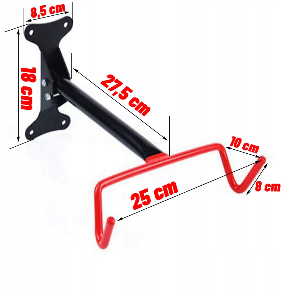 WIESZAK NA ROWER HULAJNOGĘ NA ŚCIANĘ UCHWYT ROWEROWY ZA RAMĘ SKŁADANY MOCNY EAN (GTIN) 5904121953182