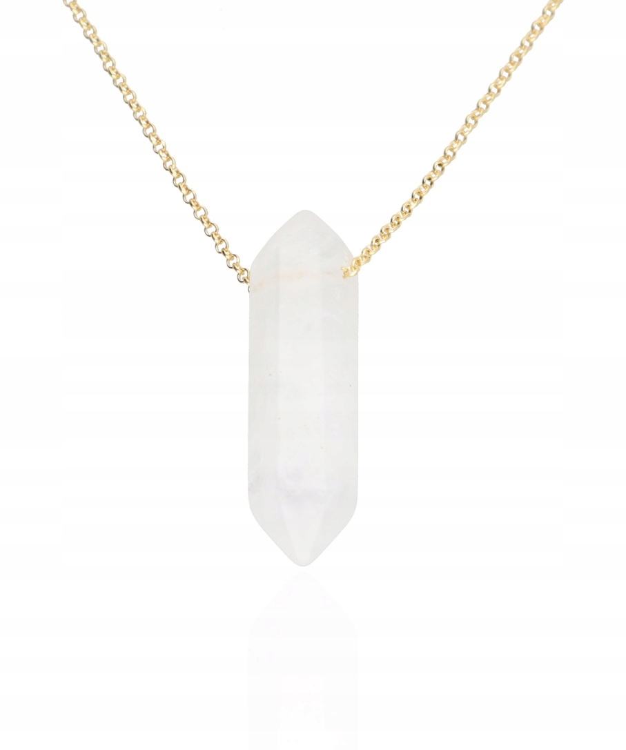 Náhrdelník s přírodním kamenem křišťál horský Grot Sopel stříbro 925 60 cm