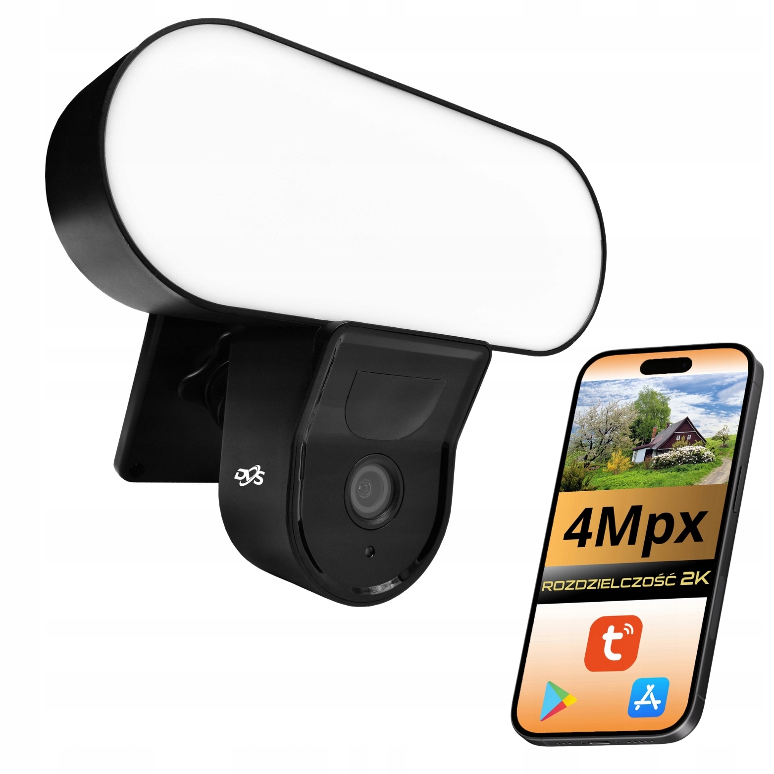 WiFi kamera s Ir Led Lampou Dvs 4Mpx Tuya Smart Lampa S Kamerou Skrytá Kamera