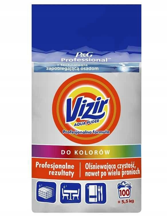 Levně Vizir Aqua Puder 5,5 kg Prášek Na Barevné Prádlo.