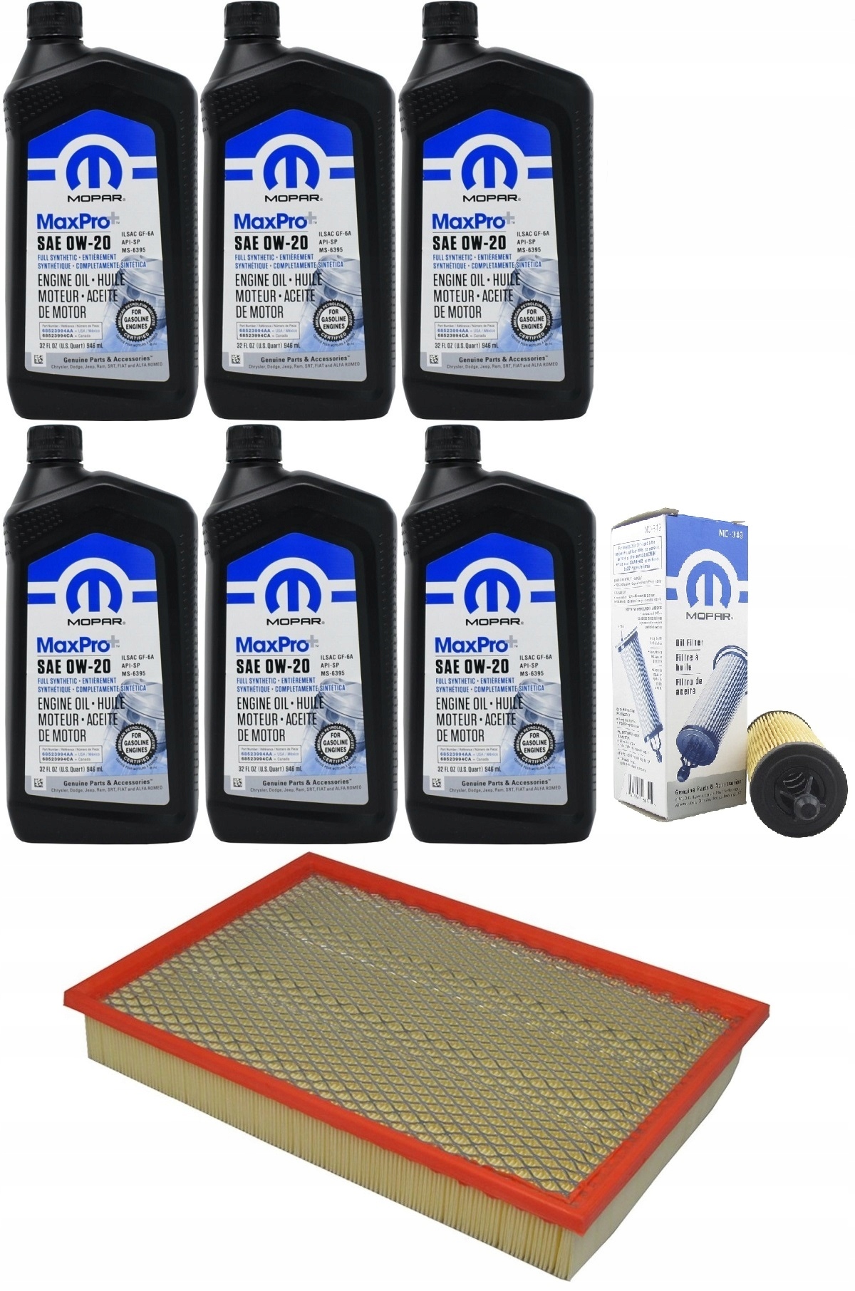 MOPAR 0W20 5L + FILTRY RAM 1500 3,6 2019-2020