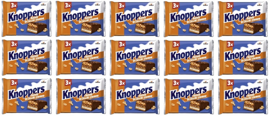 15x 120g Knoppers Baton Orzeszki Ziemne 3-pak Karton