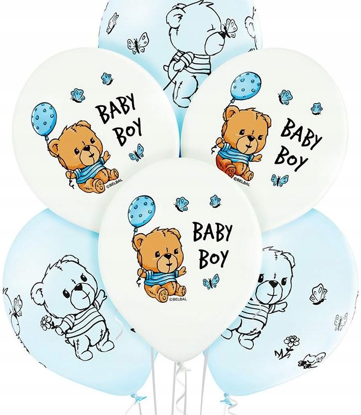 

Balony 6szt Baby Boy! miś witaj kochanie