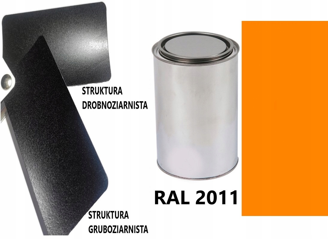 STRUKTURA GRUBOZIARNISTA RAL 2011 MAT 05-08 % DO PLASTIKU METALU AKRYL 1L