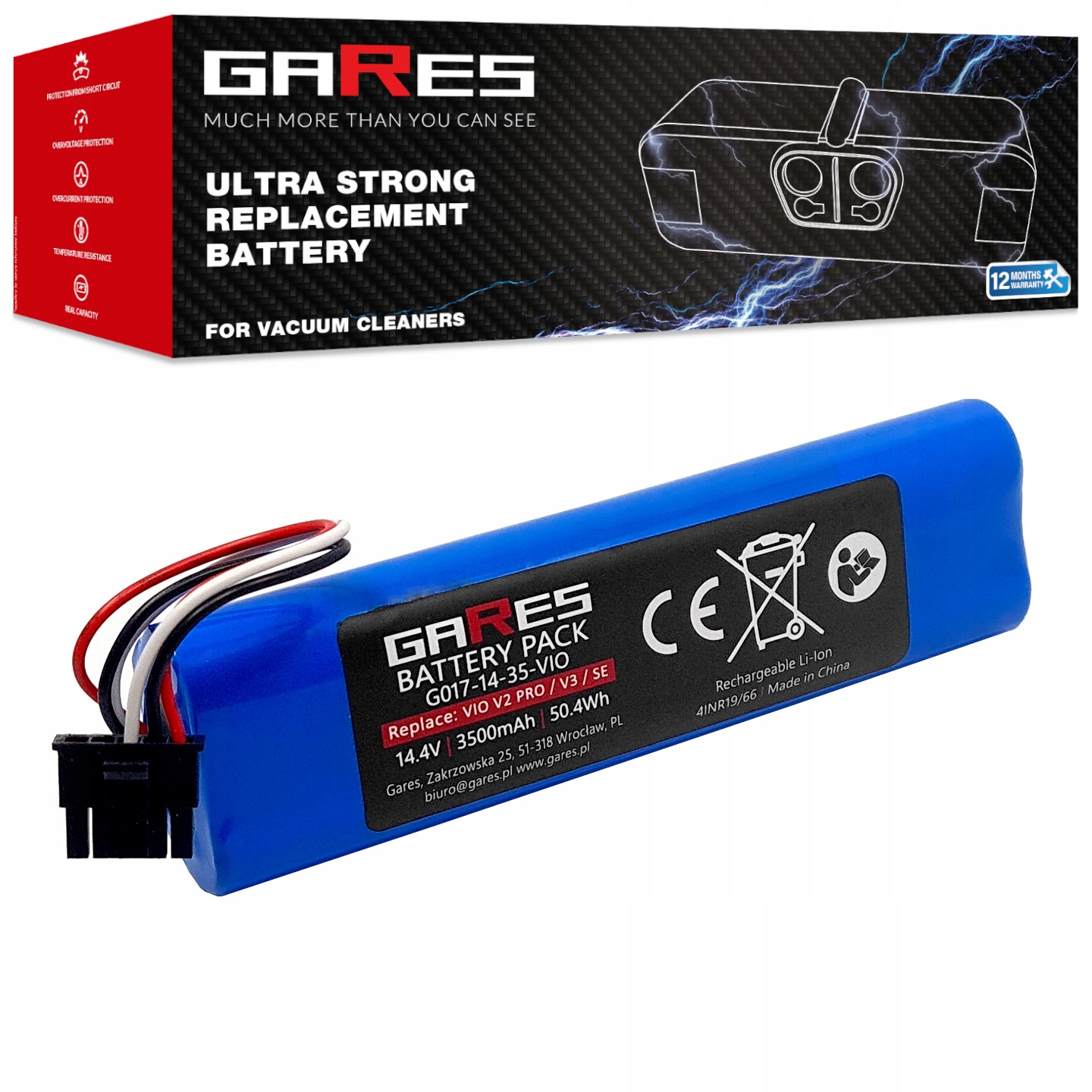 Bateria do Viomi V2 Pro V3 Se STYJ02YM STYTJ02YM Vacuum Mop Pro 14,4V 3,5Ah