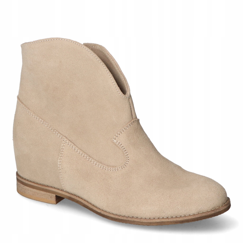 Kotníkové Boty Tuomo 1143/2166 Béžový semiš 38