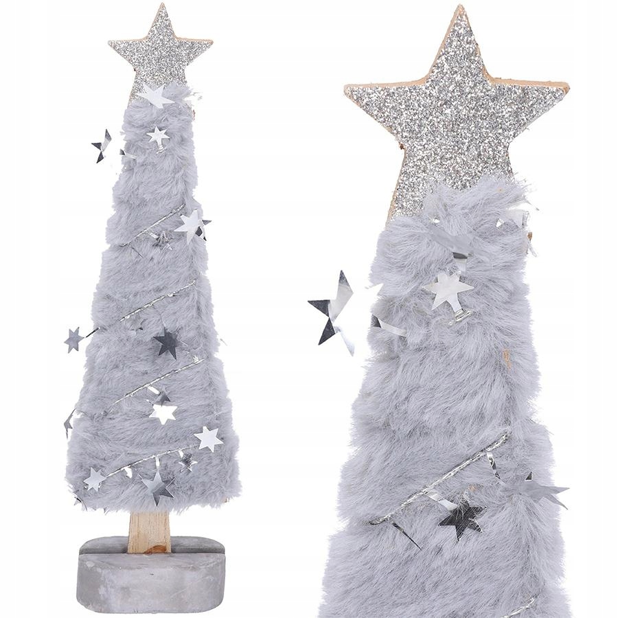 CHOINKA NA PNIU ŚWIĄTECZNA FIGURKA STROIK FUTERKO DUŻA 30cm