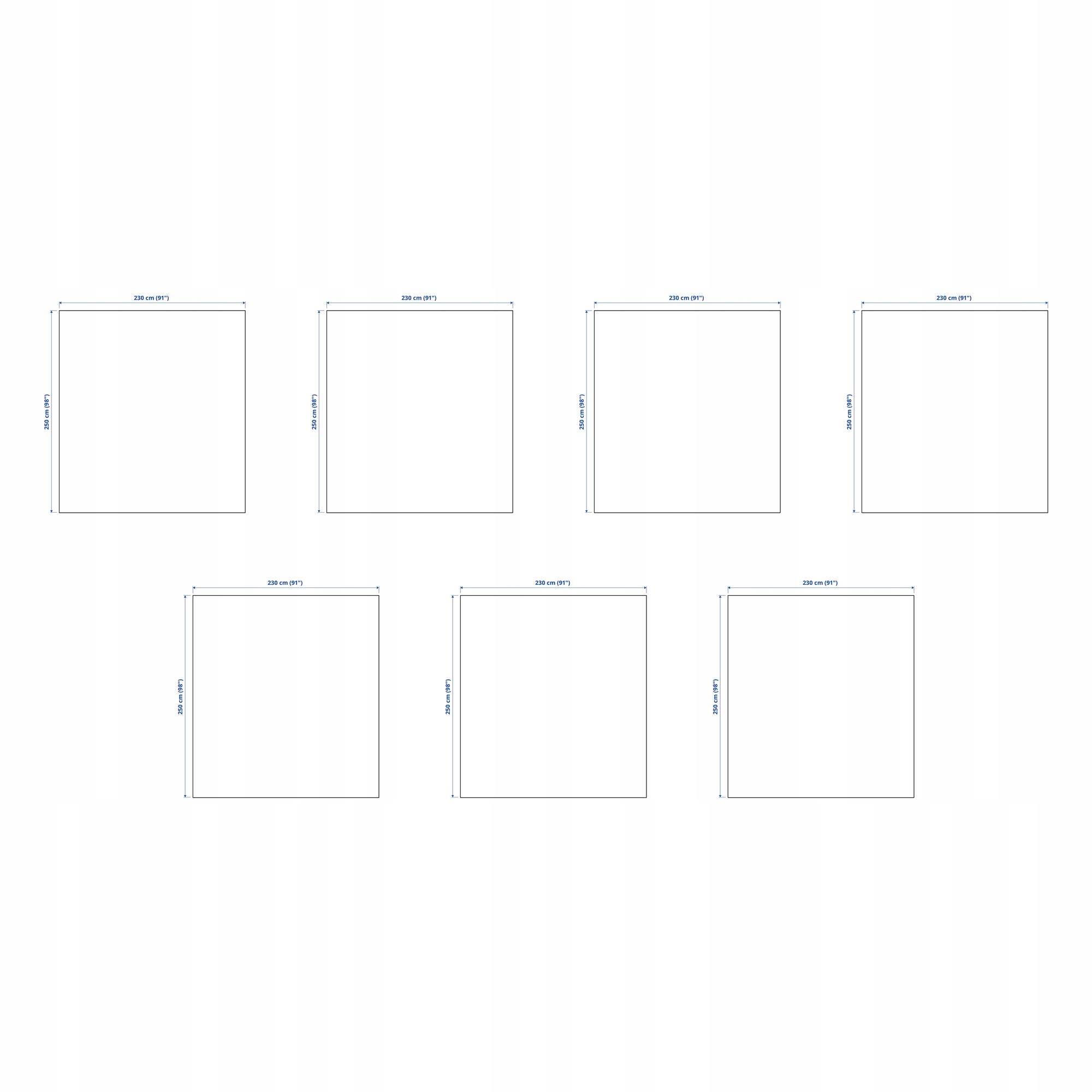 7 ks Přehoz Jakobslilja Krémový Antracit 230 x 250 cm Bavlna