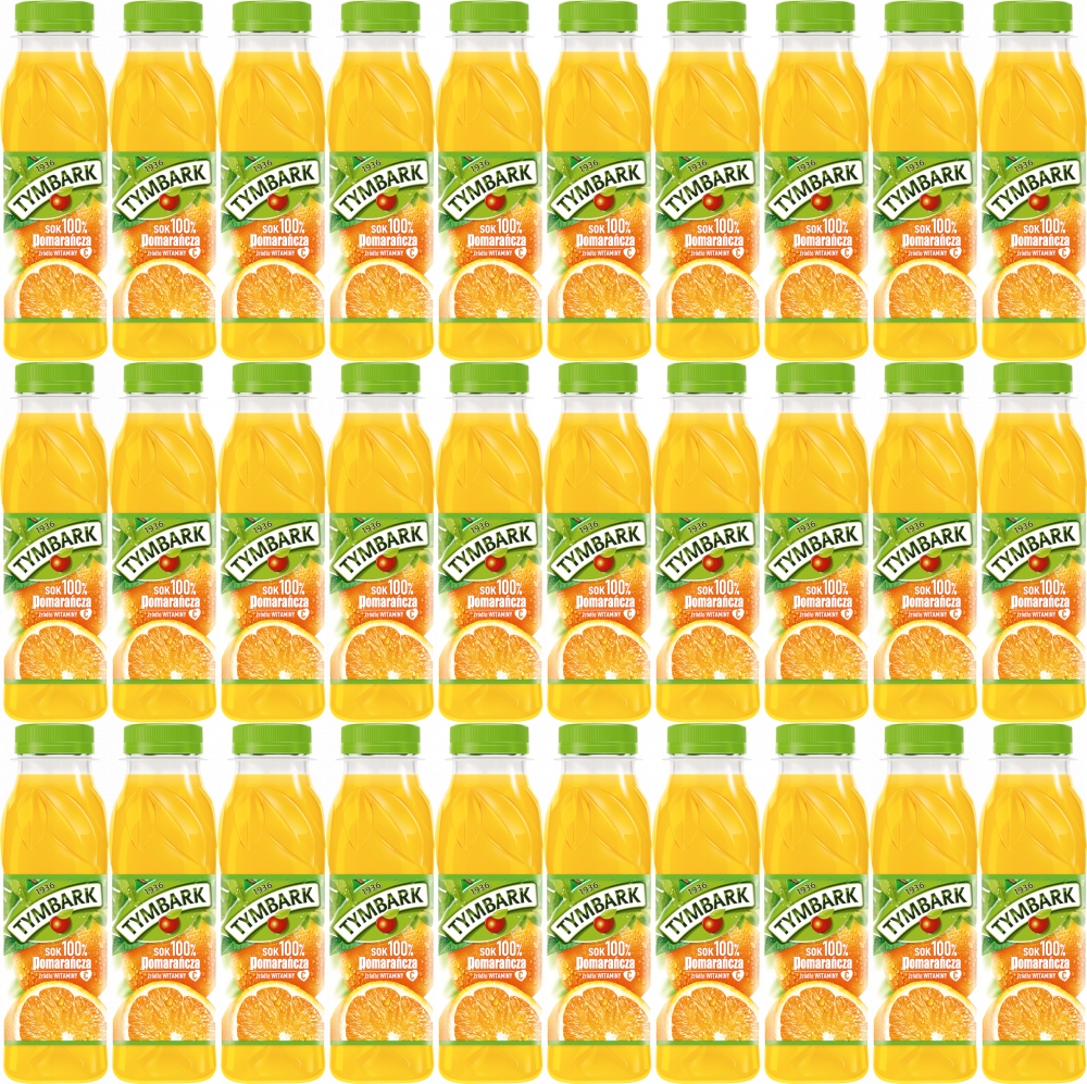 Sok pomarańczowy Tymbark butelka 0.3l x48