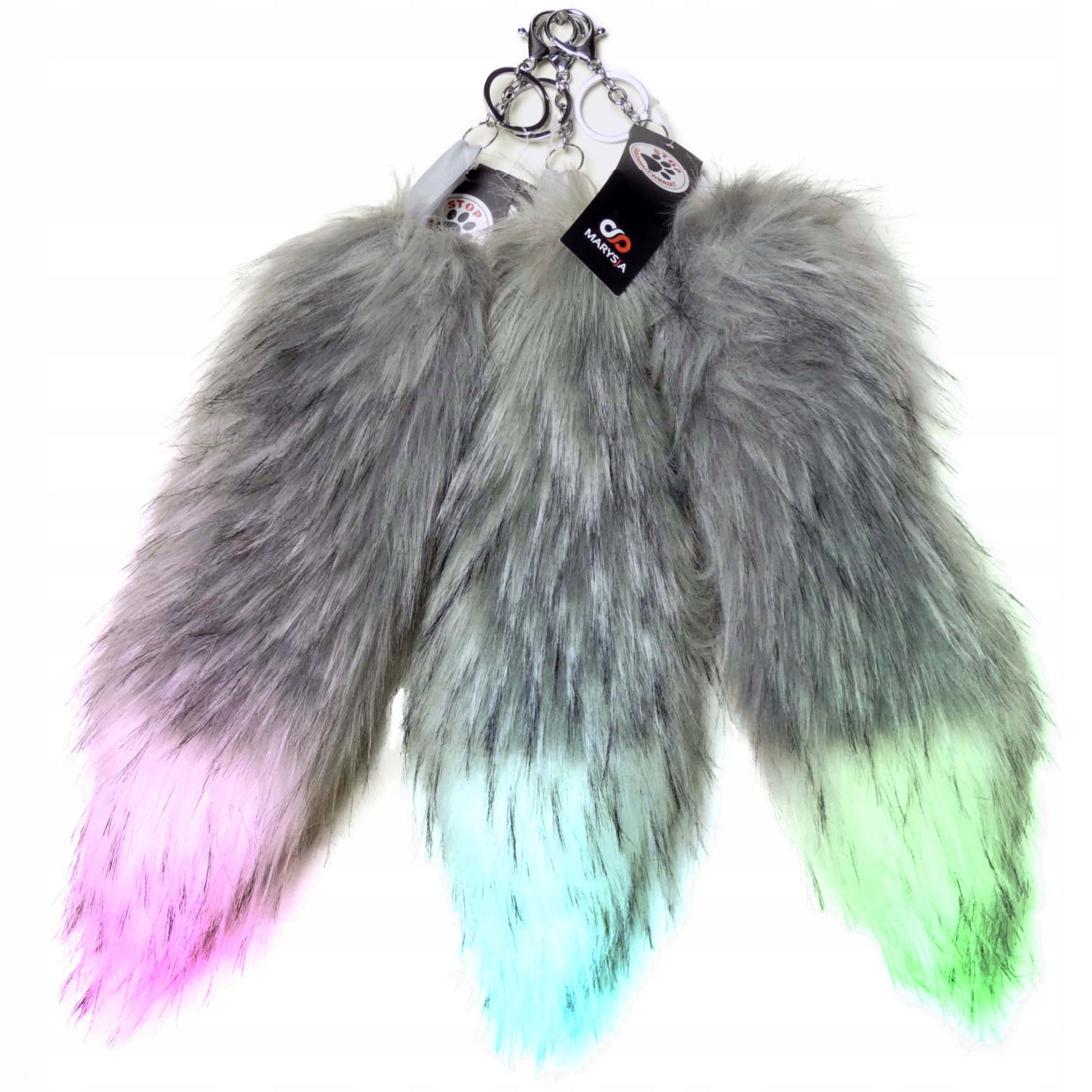 

Puszysty ogon kita brelok zawieszka do torby Led