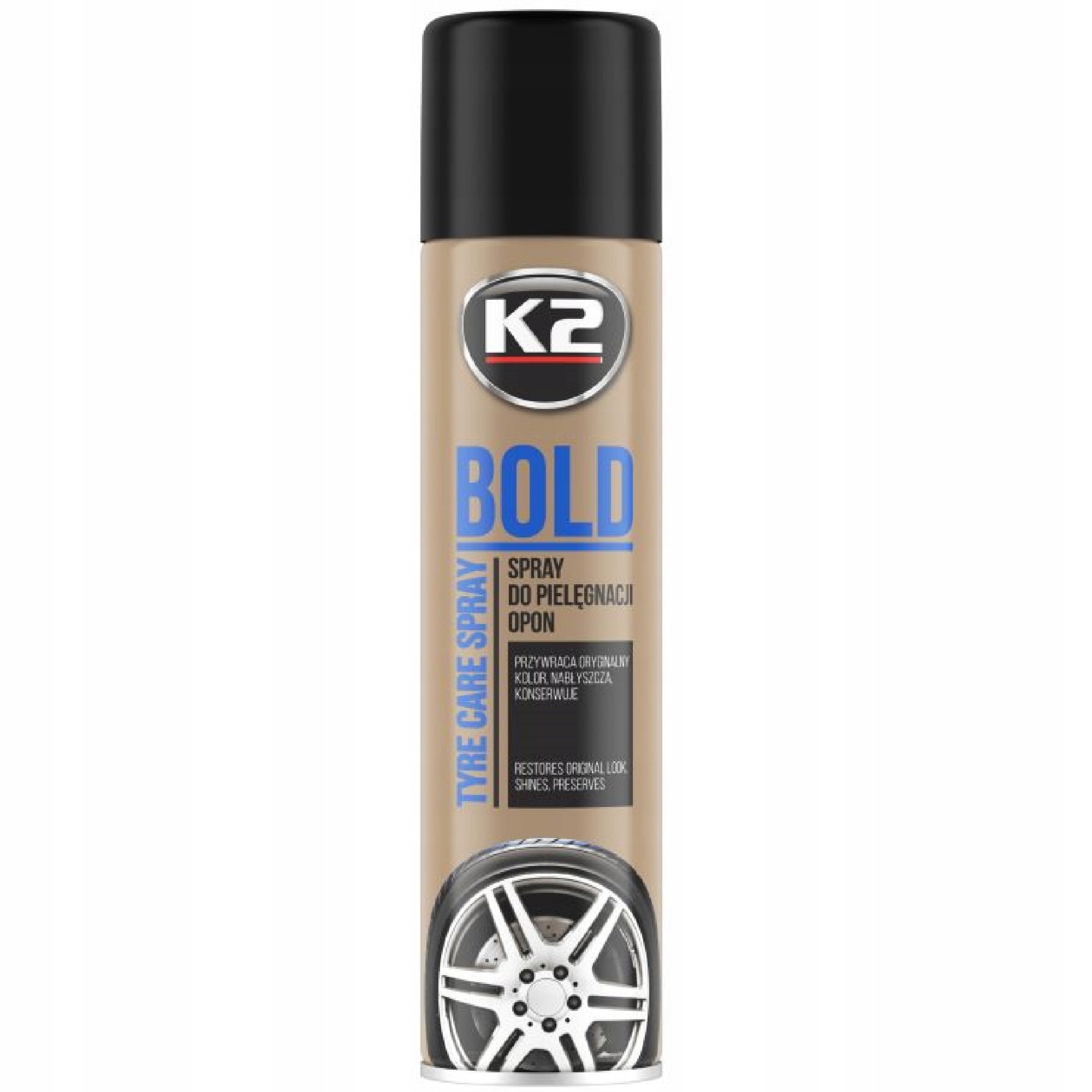 K2 BOLD SPRAY DO NABŁYSZCZANIA OPON 600ML K156