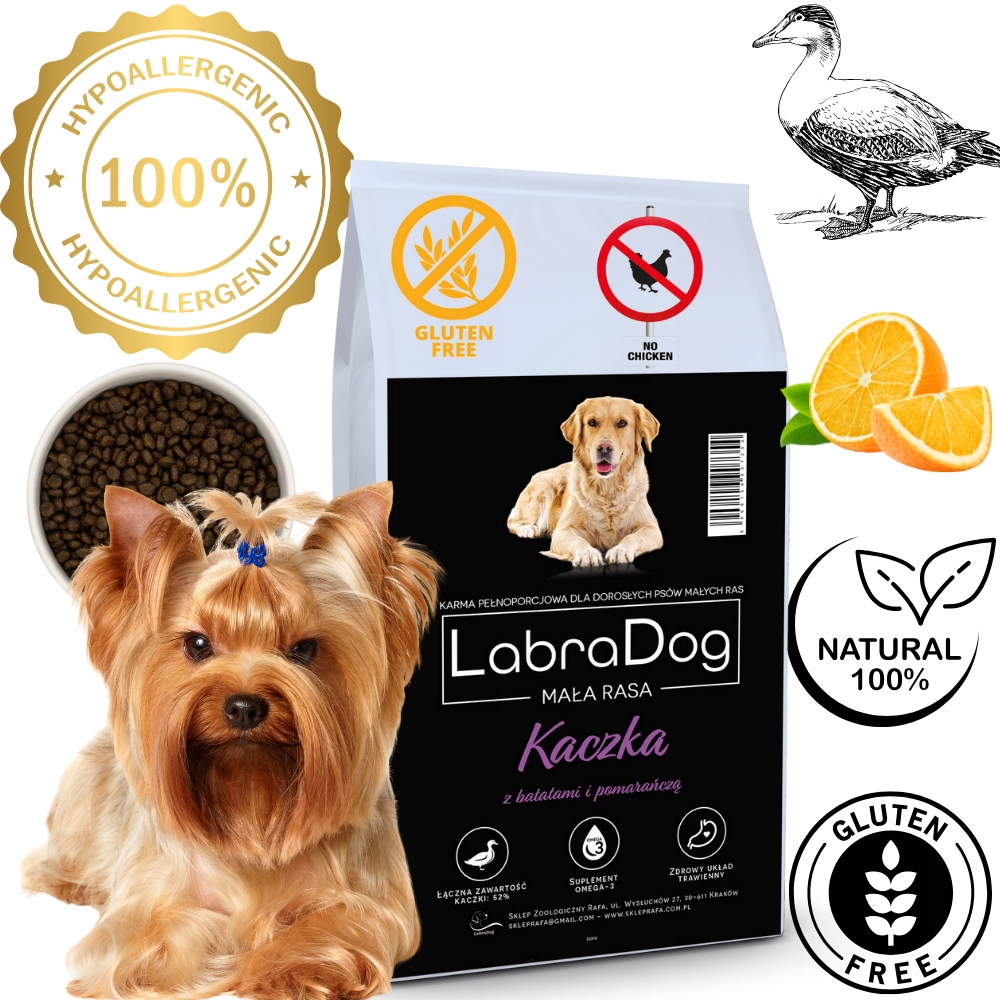 Levně LabraDog Superfood Kachna pro psy s alergií York, Bichon, Maltézský 6 kg