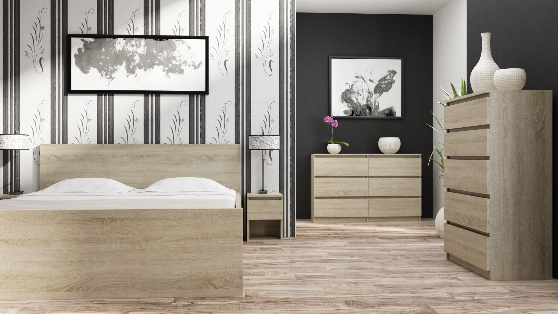 KOMODA SZAFKA REGAŁ 4 SZUFLADY M4 DĄB SONOMA Kod producenta MALWA M4 70