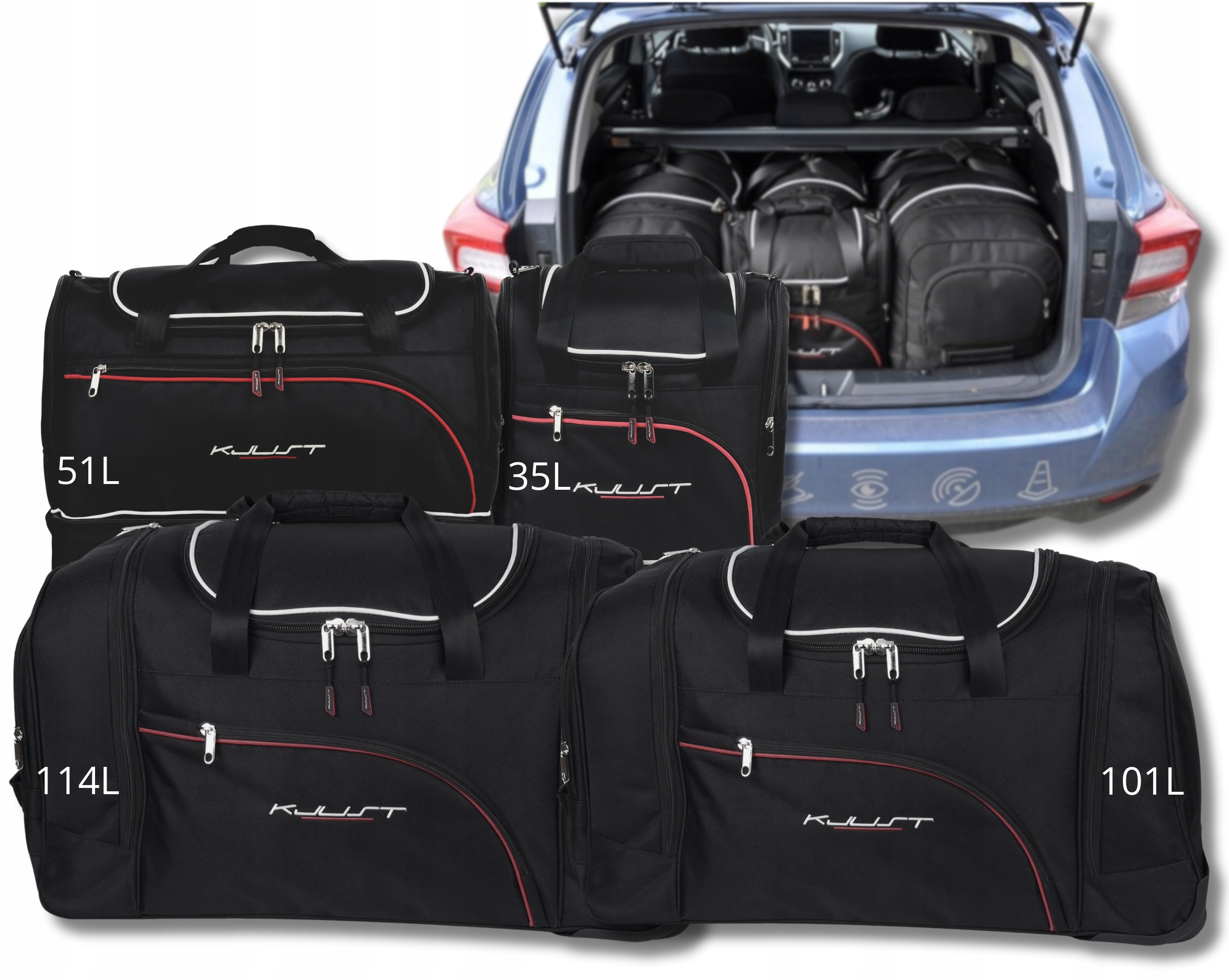 Cestovná Taška Do Kufra Subaru Impreza 2017+ 4 ks