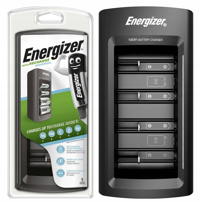 ENERGIZER ŁADOWARKA AKUMULATORKÓW R6 R3 R14 R20 9V Kod producenta Universal