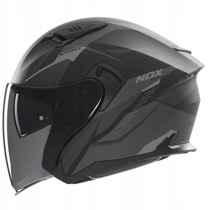 Motocyklová Prilba Nox Otvorená Je S Blendou N130 Solid Čierna Matná Čierna M