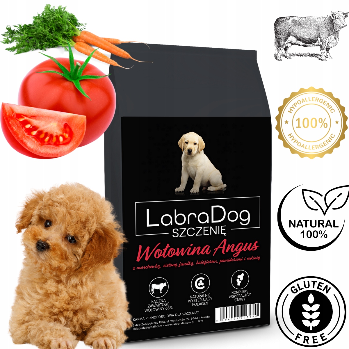 Levně LabraDog Superfood Puppy Hypoalergenní hovězí maso Angus pro mini pudla 6 kg