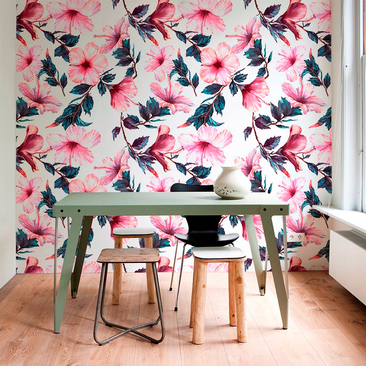 

Samoprzylepna fototapeta Różowy hibiskus 250x250cm