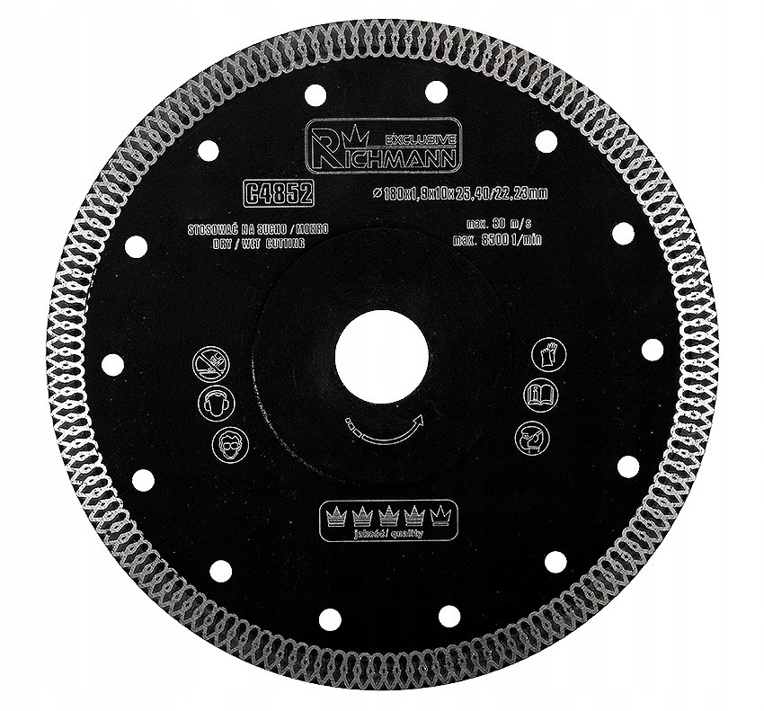 

Tarcza Diamentowa 180mm.CIENKA. Gres Glazura C4852