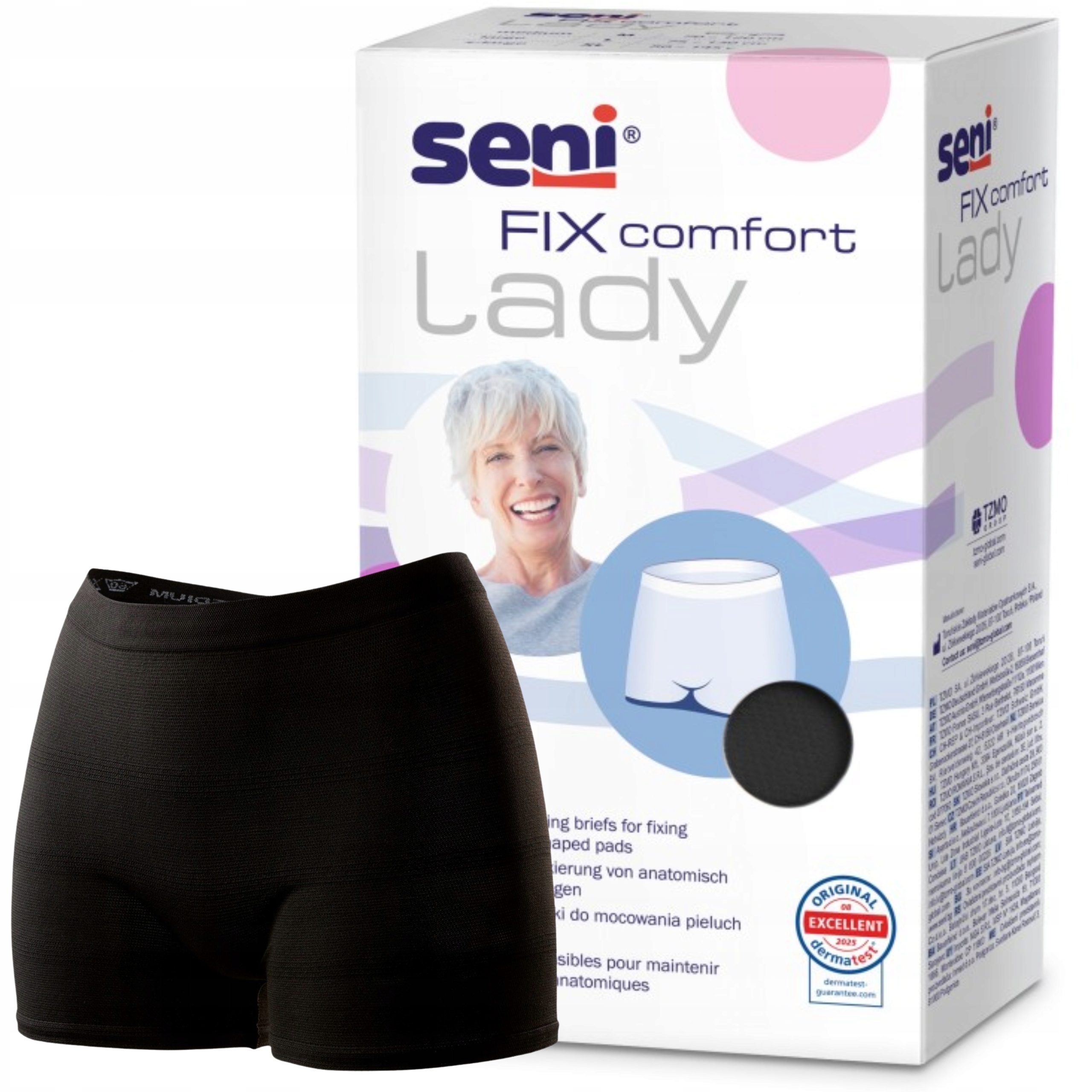 DAMSKIE MAJTKI MOCUJĄCE SENI FIX COMFORT LADY M 2SZT. CZARNE