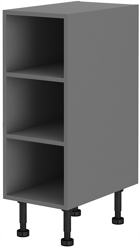 Kuchyňská skříňka stojící, regál 30 otevřený spodní. Antracit. Regulace nožiček.