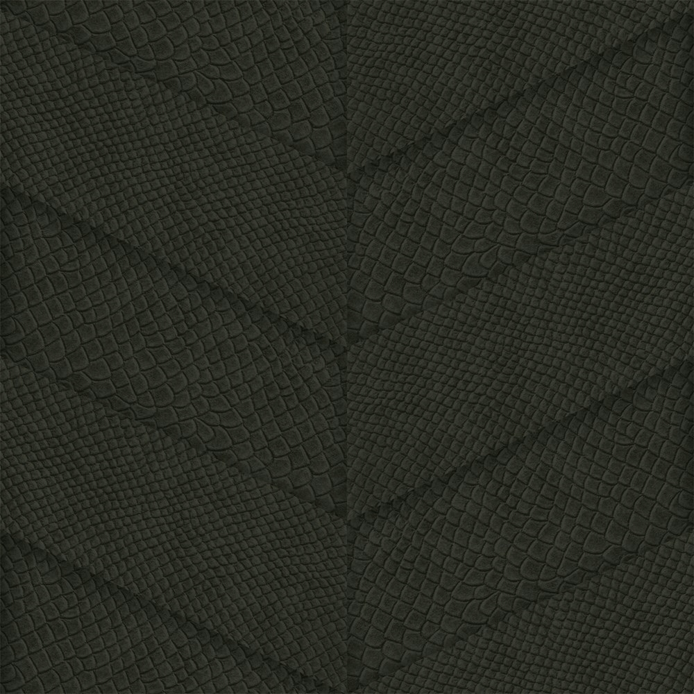 Tmavě zelená tapeta s imitací jedlové kůže