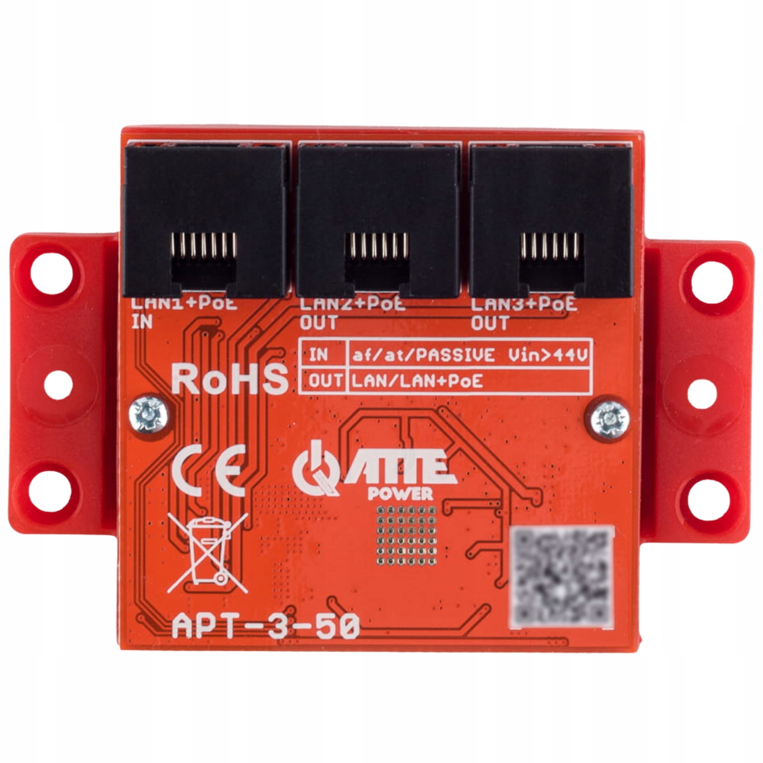 PoE switch Atte APT-3-50 gigabitový extender sítě Lan s aktivním rozbočovačem