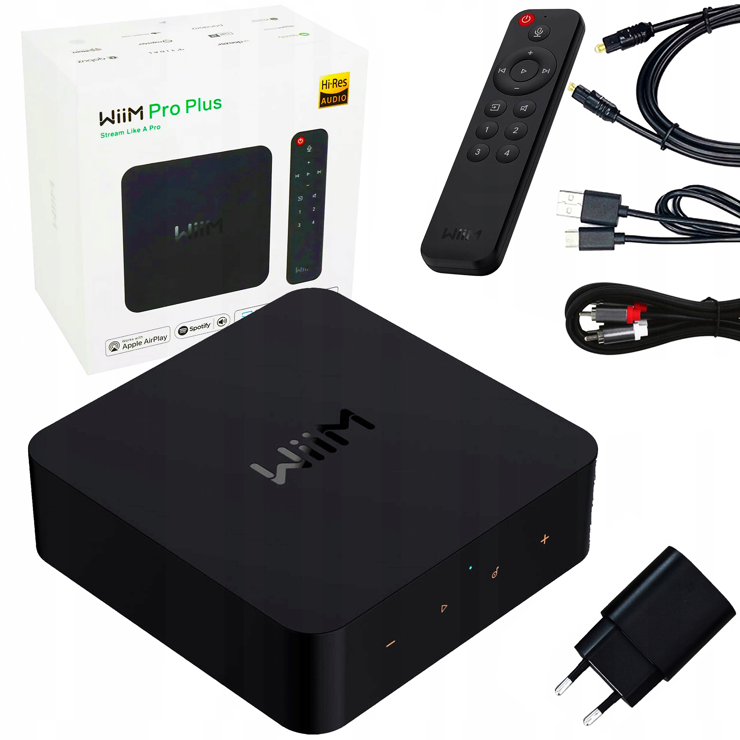 Wiim Pro Plus Odtwarzacz Sieciowy Streamer Wifi Bt Tidal Spotify AIRPLAY2