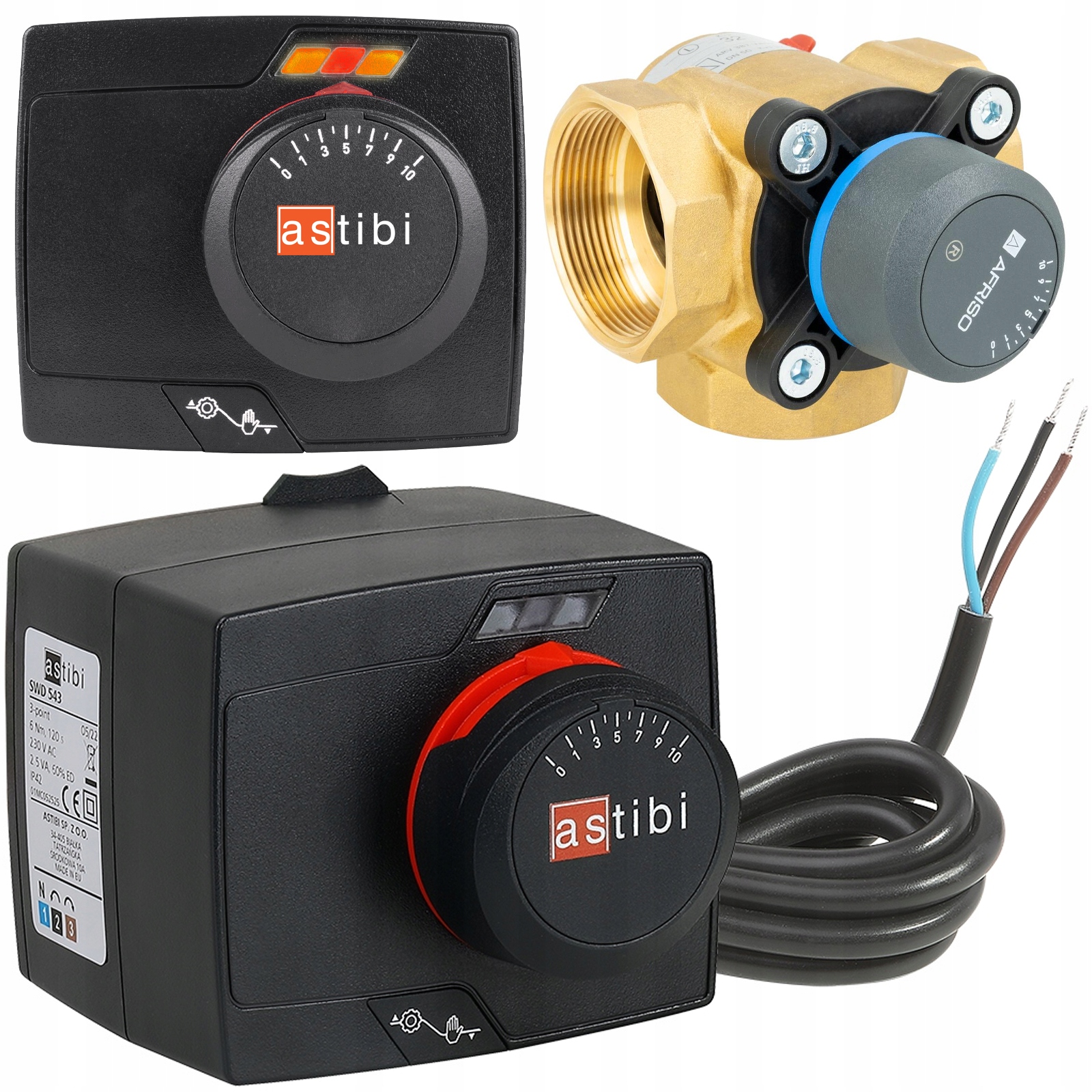 Regulačná Sada 3-BODOVÝ Pohon 3-CESTNÝ Ventil 6/4 Afriso Arv 386