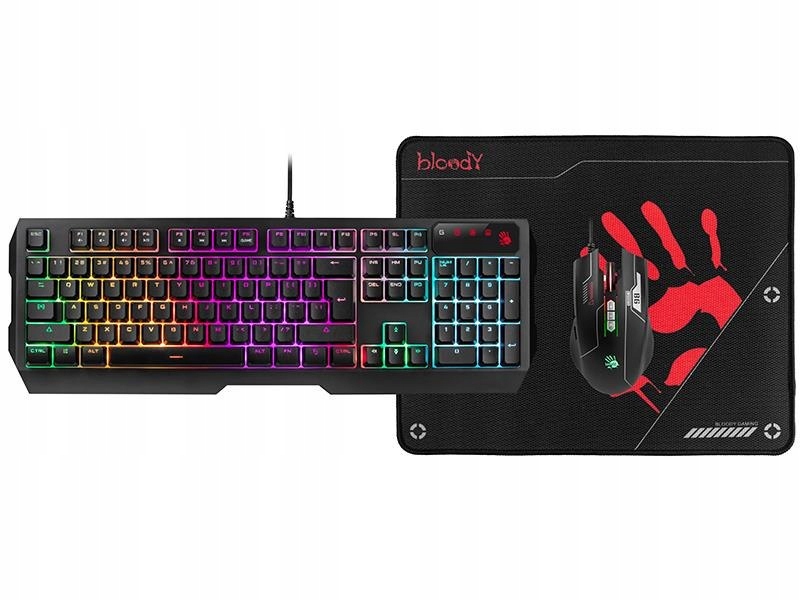 Sada klávesnice myš podložka A4Tech Bloody B1700 Usb černá
