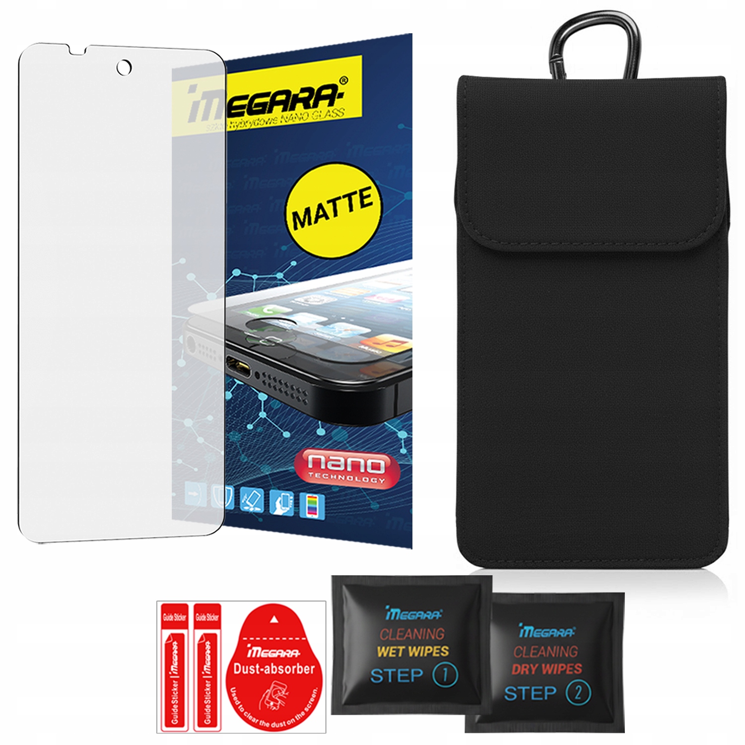 Sklo pro RugOne Xever 7 Pro Matné Pouzdro, pouzdro a karabina