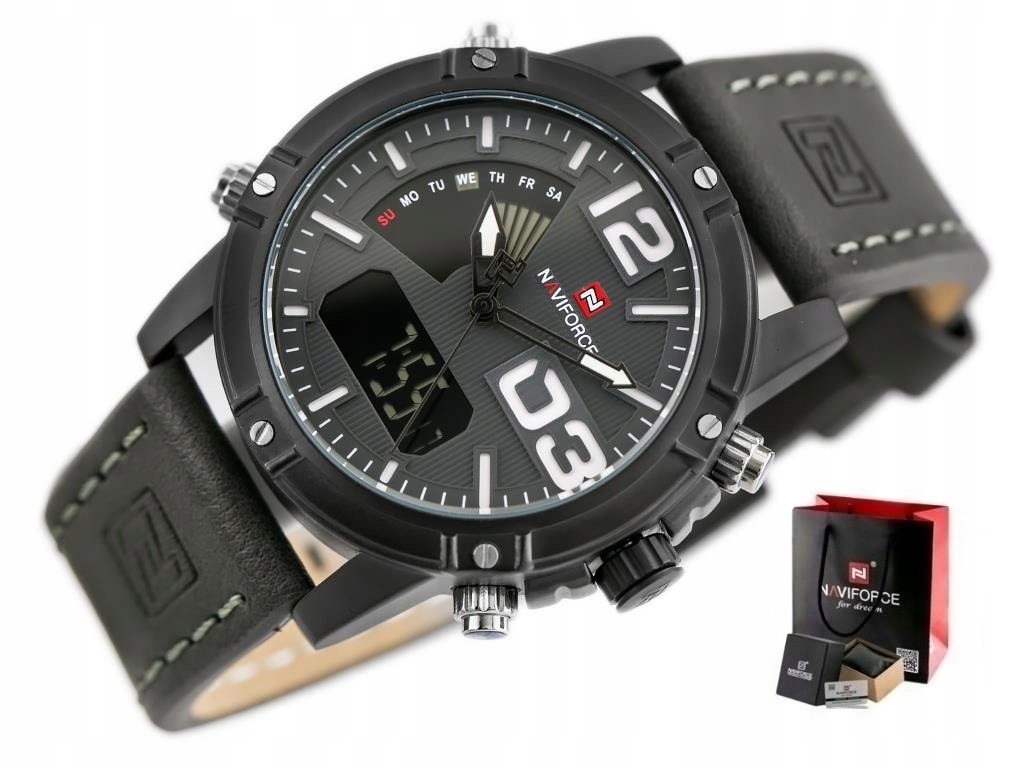 

Zegarek Męski Naviforce stoper data +box +grawer