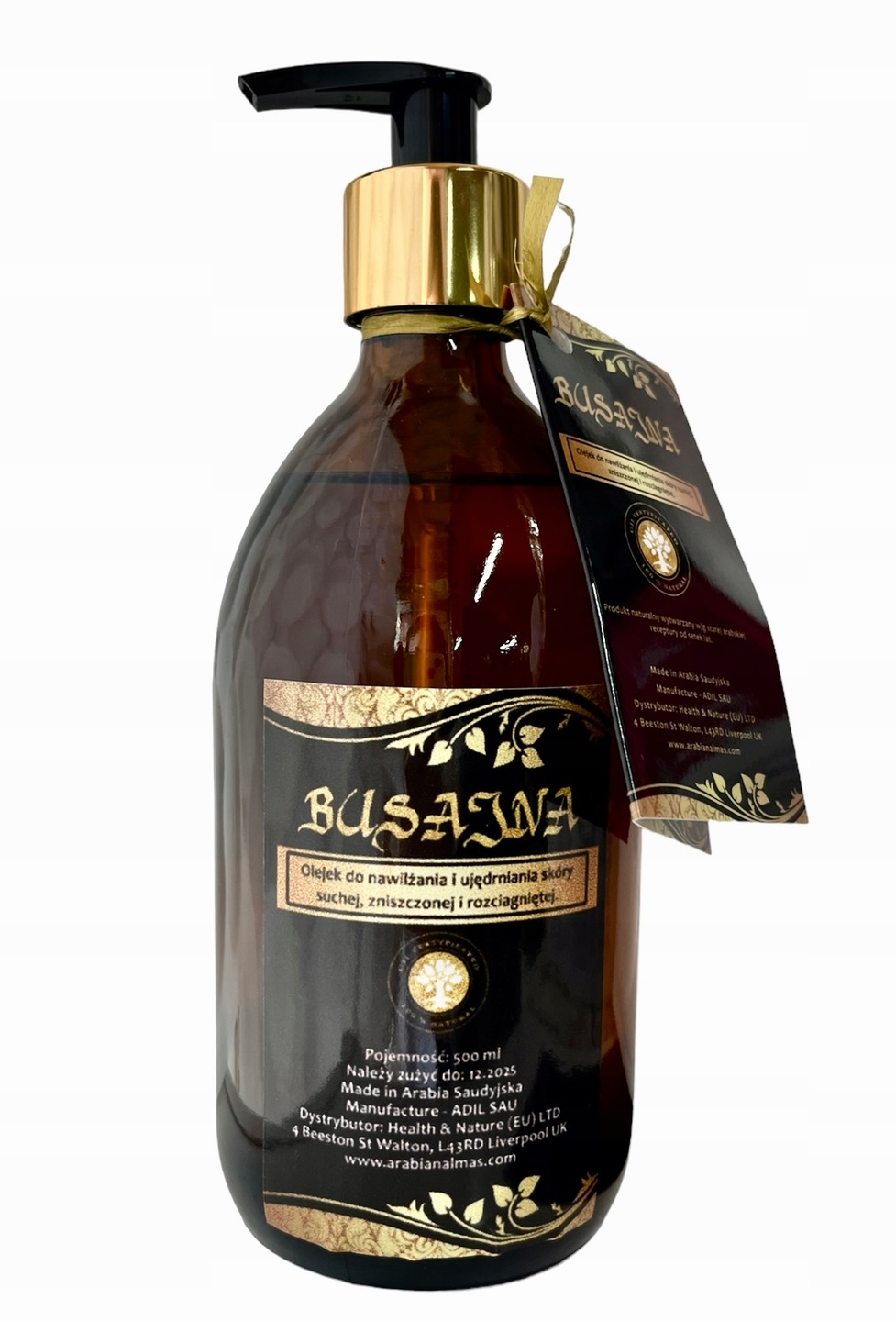 Olejek Busajna Skóra Sucha Rozciągnięta Pompka 500 ml