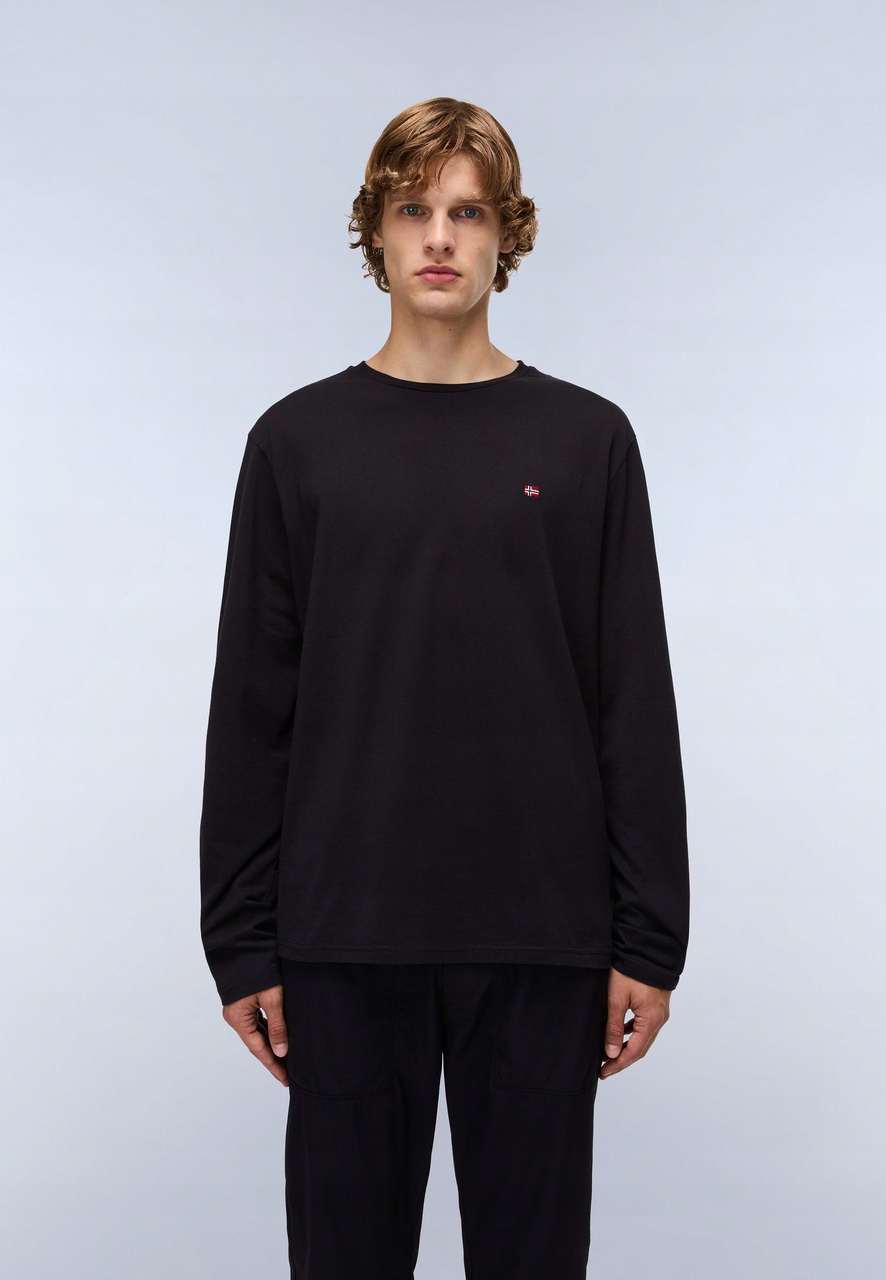 Napapijri Pánské tričko s dlouhým rukávem Salis NA4HN7 Black XL