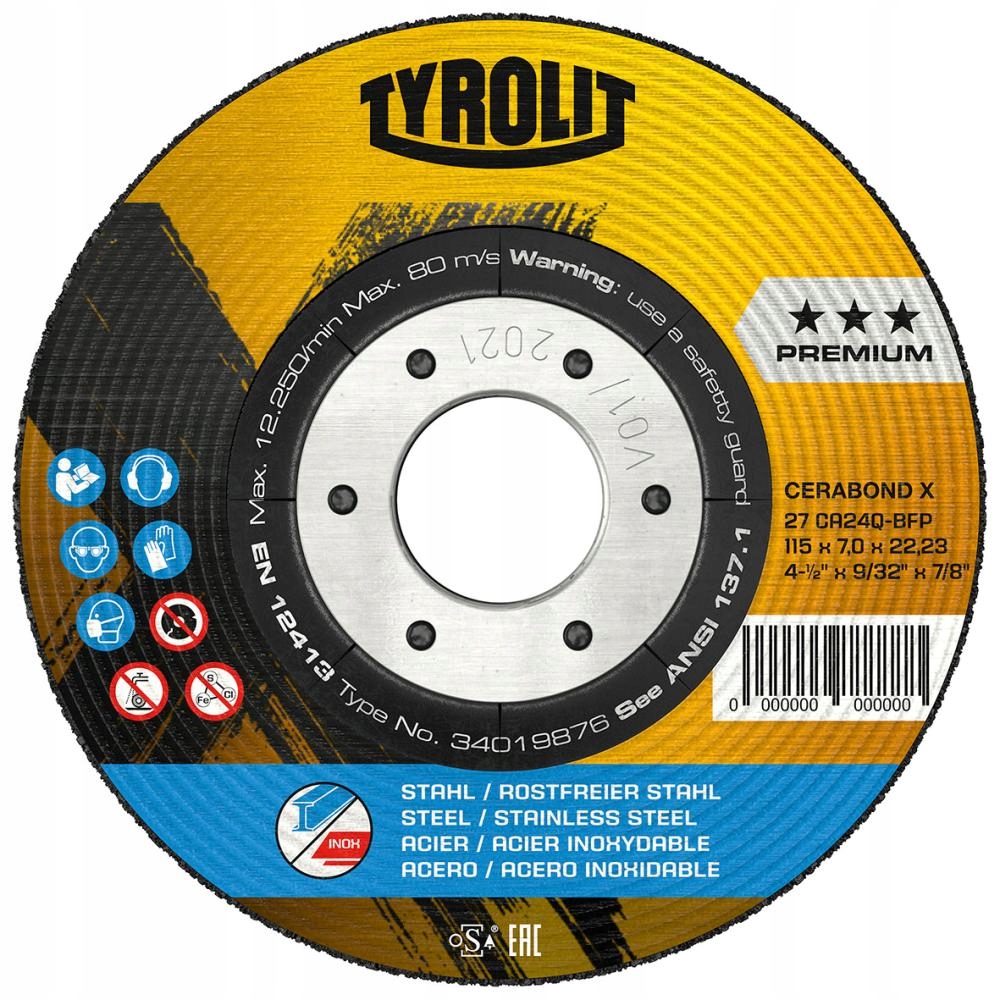 Brusný kotouč pro hrubování nerezové oceli Cerabond X 230x7 mm CA24Q-BFK