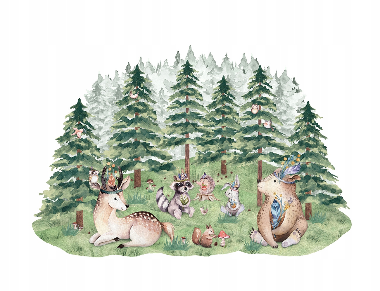 

Naklejka dla dzieci Zwierzęta Leśne załóżkownik L