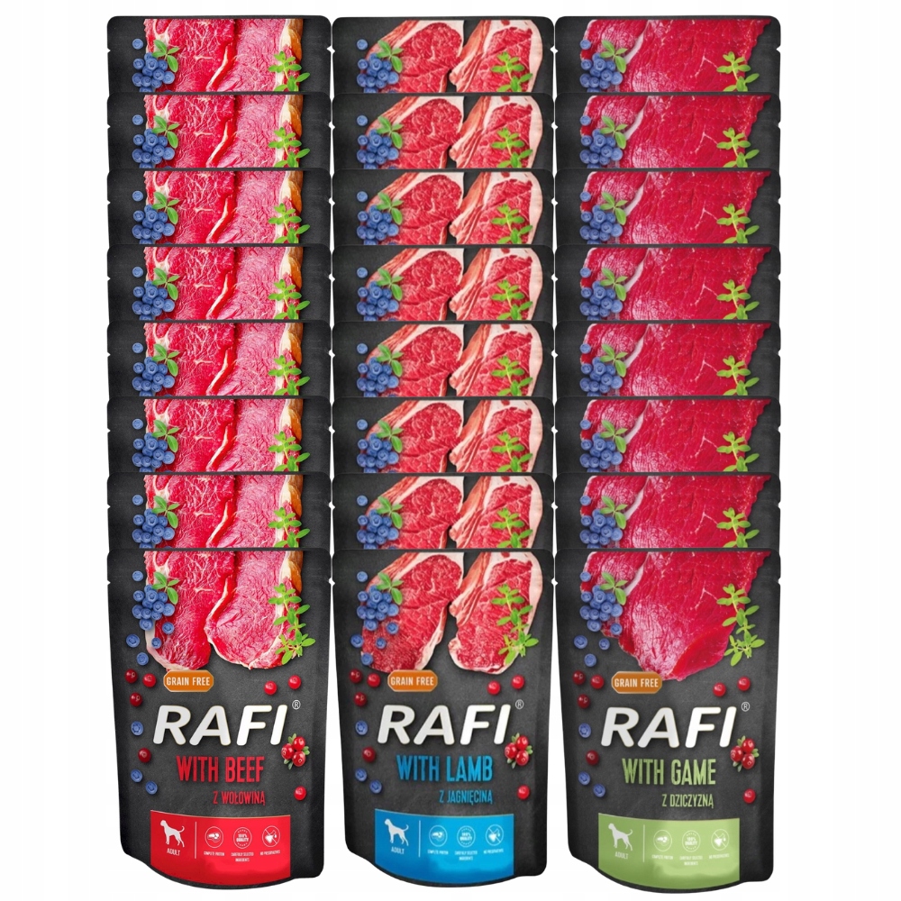 Dolina Noteci Rafi mix smaków Mokra karma dla psa 24x 300g