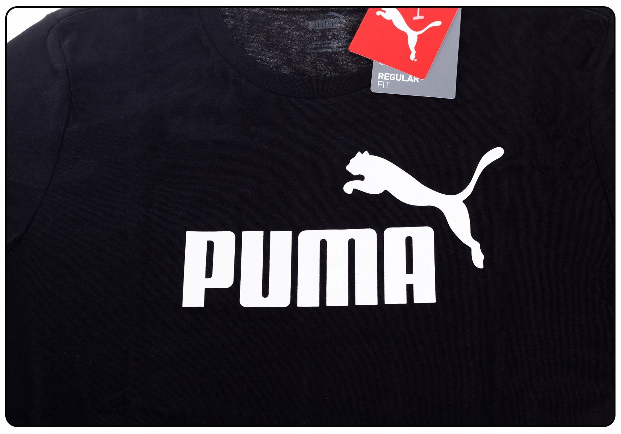 PUMA KOSZULKA MĘSKA T-SHIRT ESS LOGO TEE BLACK M Rozmiar M