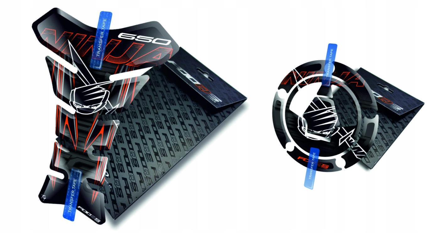 Tank-pad Cap-pad od firmy Fooqs Kawasaki Ninja 650 Černá Oranžová